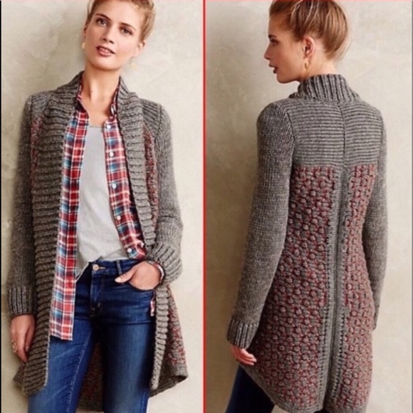 Anthropologie Sweaters - ANTHROPOLOGIE MOTH HONEYCOMB STITCH CARDIGAN ❤️ S